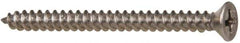 Value Collection - #8 Flat Head Phillips Sheet Metal Screw - Stainless Steel, 2" OAL, Grade 316 - Industrial Tool & Supply