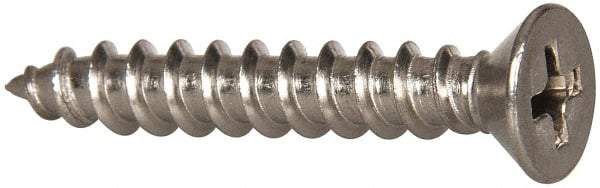 Value Collection - #10 Flat Head Phillips Sheet Metal Screw - Stainless Steel, 1-1/4" OAL, Grade 316 - Industrial Tool & Supply