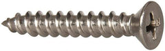 Value Collection - #10 Flat Head Phillips Sheet Metal Screw - Stainless Steel, 1-1/4" OAL, Grade 316 - Industrial Tool & Supply