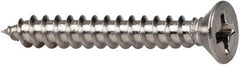 Value Collection - #10 Flat Head Phillips Sheet Metal Screw - Stainless Steel, 2" OAL, Grade 316 - Industrial Tool & Supply