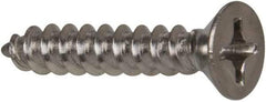 Value Collection - #12 Flat Head Phillips Sheet Metal Screw - Stainless Steel, 1-1/4" OAL, Grade 316 - Industrial Tool & Supply