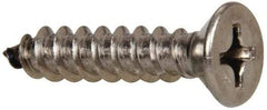 Value Collection - #14 Flat Head Phillips Sheet Metal Screw - Stainless Steel, 1-1/4" OAL, Grade 316 - Industrial Tool & Supply