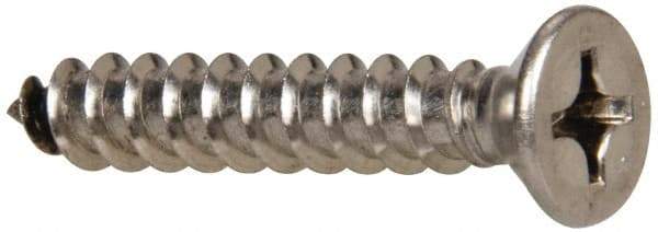 Value Collection - #14 Flat Head Phillips Sheet Metal Screw - Stainless Steel, 1-1/2" OAL, Grade 316 - Industrial Tool & Supply