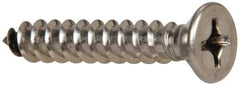 Value Collection - #14 Flat Head Phillips Sheet Metal Screw - Stainless Steel, 1-1/2" OAL, Grade 316 - Industrial Tool & Supply