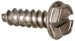 Value Collection - #10 Hex Washer Head Slotted Sheet Metal Screw - Stainless Steel, 1-1/4" Length Under Head, Grade 316 - Industrial Tool & Supply