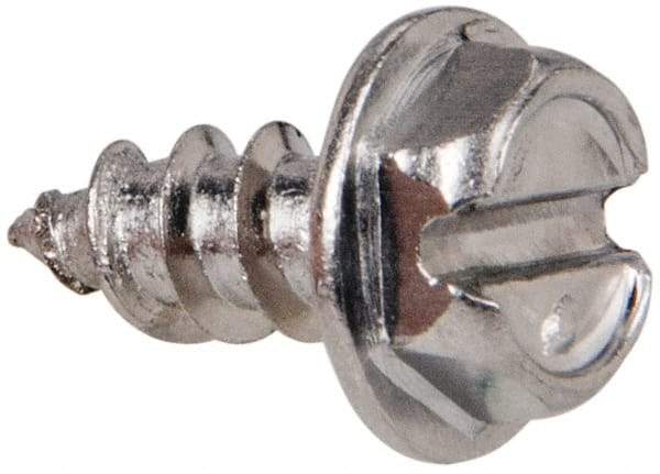 Value Collection - #8 Hex Washer Head Slotted Sheet Metal Screw - Stainless Steel, 3/8" Length Under Head, Grade 316 - Industrial Tool & Supply