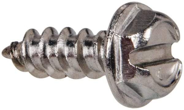 Value Collection - #8 Hex Washer Head Slotted Sheet Metal Screw - Stainless Steel, 1/2" Length Under Head, Grade 316 - Industrial Tool & Supply