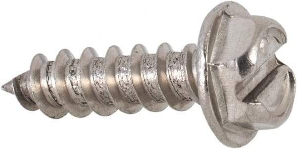 Value Collection - #8 Hex Washer Head Slotted Sheet Metal Screw - Stainless Steel, 5/8" Length Under Head, Grade 316 - Industrial Tool & Supply