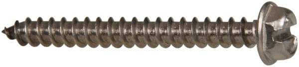 Value Collection - #8 Hex Washer Head Slotted Sheet Metal Screw - Stainless Steel, 1-1/2" Length Under Head, Grade 316 - Industrial Tool & Supply