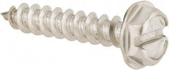 Value Collection - #10 Hex Washer Head Slotted Sheet Metal Screw - Stainless Steel, 1" Length Under Head, Grade 316 - Industrial Tool & Supply