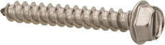 Value Collection - #12 Hex Washer Head Slotted Sheet Metal Screw - Stainless Steel, 1-1/2" Length Under Head, Grade 316 - Industrial Tool & Supply