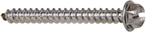 Value Collection - #12 Hex Washer Head Slotted Sheet Metal Screw - Stainless Steel, 2" Length Under Head, Grade 316 - Industrial Tool & Supply