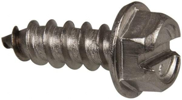 Value Collection - #14 Hex Washer Head Slotted Sheet Metal Screw - Stainless Steel, 3/4" Length Under Head, Grade 316 - Industrial Tool & Supply
