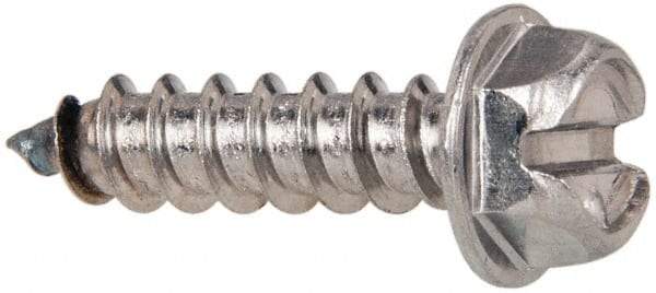 Value Collection - #14 Hex Washer Head Slotted Sheet Metal Screw - Stainless Steel, 1" Length Under Head, Grade 316 - Industrial Tool & Supply