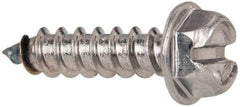 Value Collection - #14 Hex Washer Head Slotted Sheet Metal Screw - Stainless Steel, 1" Length Under Head, Grade 316 - Industrial Tool & Supply