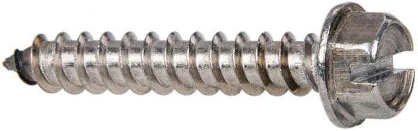 Value Collection - #14 Hex Washer Head Slotted Sheet Metal Screw - Stainless Steel, 1-1/2" Length Under Head, Grade 316 - Industrial Tool & Supply