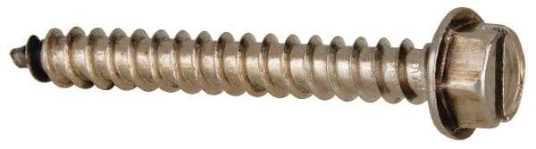 Value Collection - #14 Hex Washer Head Slotted Sheet Metal Screw - Stainless Steel, 2" Length Under Head, Grade 316 - Industrial Tool & Supply