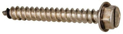 Value Collection - #14 Hex Washer Head Slotted Sheet Metal Screw - Stainless Steel, 2" Length Under Head, Grade 316 - Industrial Tool & Supply