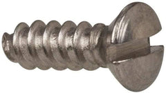 Value Collection - #4 Oval Head Slotted Sheet Metal Screw - Stainless Steel, 3/8" OAL, Grade 316 - Industrial Tool & Supply