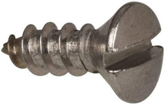 Value Collection - #6 Oval Head Slotted Sheet Metal Screw - Stainless Steel, 3/8" OAL, Grade 316 - Industrial Tool & Supply