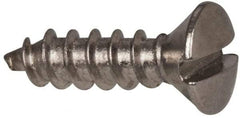 Value Collection - #6 Oval Head Slotted Sheet Metal Screw - Stainless Steel, 1/2" OAL, Grade 316 - Industrial Tool & Supply