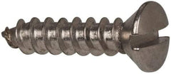 Value Collection - #6 Oval Head Slotted Sheet Metal Screw - Stainless Steel, 5/8" OAL, Grade 316 - Industrial Tool & Supply