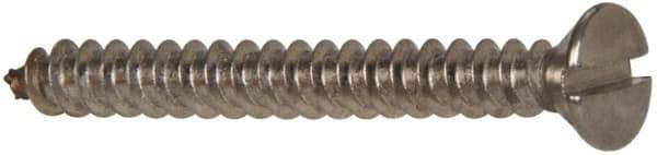 Value Collection - #6 Oval Head Slotted Sheet Metal Screw - Stainless Steel, 1-1/4" OAL, Grade 316 - Industrial Tool & Supply