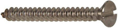 Value Collection - #6 Oval Head Slotted Sheet Metal Screw - Stainless Steel, 1-1/4" OAL, Grade 316 - Industrial Tool & Supply