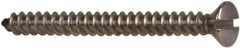 Value Collection - #6 Oval Head Slotted Sheet Metal Screw - Stainless Steel, 1-1/2" OAL, Grade 316 - Industrial Tool & Supply