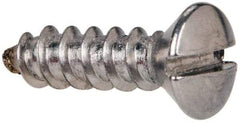 Value Collection - #8 Oval Head Slotted Sheet Metal Screw - Stainless Steel, 5/8" OAL, Grade 316 - Industrial Tool & Supply