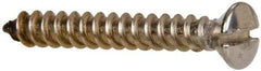 Value Collection - #8 Oval Head Slotted Sheet Metal Screw - Stainless Steel, 1-1/4" OAL, Grade 316 - Industrial Tool & Supply