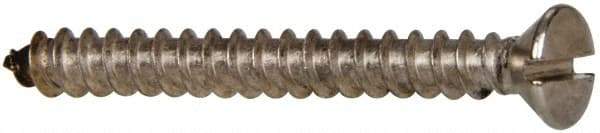 Value Collection - #8 Oval Head Slotted Sheet Metal Screw - Stainless Steel, 1-1/2" OAL, Grade 316 - Industrial Tool & Supply