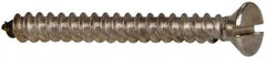 Value Collection - #8 Oval Head Slotted Sheet Metal Screw - Stainless Steel, 1-1/2" OAL, Grade 316 - Industrial Tool & Supply