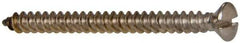 Value Collection - #8 Oval Head Slotted Sheet Metal Screw - Stainless Steel, 2" OAL, Grade 316 - Industrial Tool & Supply