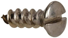 Value Collection - #10 Oval Head Slotted Sheet Metal Screw - Stainless Steel, 5/8" OAL, Grade 316 - Industrial Tool & Supply