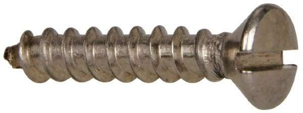Value Collection - #10 Oval Head Slotted Sheet Metal Screw - Stainless Steel, 1" OAL, Grade 316 - Industrial Tool & Supply