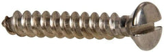 Value Collection - #10 Oval Head Slotted Sheet Metal Screw - Stainless Steel, 1-1/4" OAL, Grade 316 - Industrial Tool & Supply