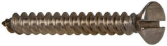 Value Collection - #10 Oval Head Slotted Sheet Metal Screw - Stainless Steel, 1-1/2" OAL, Grade 316 - Industrial Tool & Supply