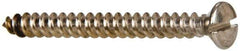 Value Collection - #10 Oval Head Slotted Sheet Metal Screw - Stainless Steel, 2" OAL, Grade 316 - Industrial Tool & Supply
