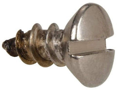 Value Collection - #12 Oval Head Slotted Sheet Metal Screw - Stainless Steel, 1/2" OAL, Grade 316 - Industrial Tool & Supply