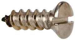 Value Collection - #12 Oval Head Slotted Sheet Metal Screw - Stainless Steel, 3/4" OAL, Grade 316 - Industrial Tool & Supply