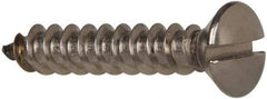 Value Collection - #12 Oval Head Slotted Sheet Metal Screw - Stainless Steel, 1-1/2" OAL, Grade 316 - Industrial Tool & Supply