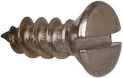 Value Collection - #14 Oval Head Slotted Sheet Metal Screw - Stainless Steel, 3/4" OAL, Grade 316 - Industrial Tool & Supply