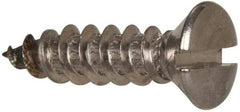 Value Collection - #14 Oval Head Slotted Sheet Metal Screw - Stainless Steel, 1" OAL, Grade 316 - Industrial Tool & Supply