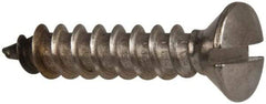 Value Collection - #14 Oval Head Slotted Sheet Metal Screw - Stainless Steel, 1-1/4" OAL, Grade 316 - Industrial Tool & Supply