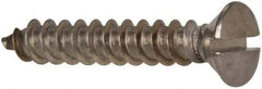 Value Collection - #14 Oval Head Slotted Sheet Metal Screw - Stainless Steel, 1-1/2" OAL, Grade 316 - Industrial Tool & Supply