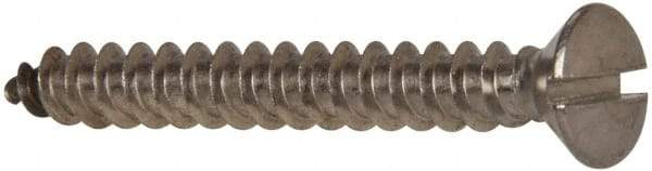 Value Collection - #14 Oval Head Slotted Sheet Metal Screw - Stainless Steel, 2" OAL, Grade 316 - Industrial Tool & Supply