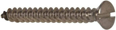 Value Collection - #14 Oval Head Slotted Sheet Metal Screw - Stainless Steel, 2" OAL, Grade 316 - Industrial Tool & Supply