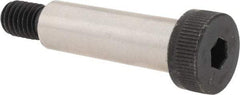 Made in USA - 1/2" Shoulder Diam x 1-5/8" Shoulder Length, 3/8-16 UNC, Hex Socket Shoulder Screw - 4037 Alloy Steel, Uncoated, 5/16" Head Height x 3/4" Head Diam - Industrial Tool & Supply
