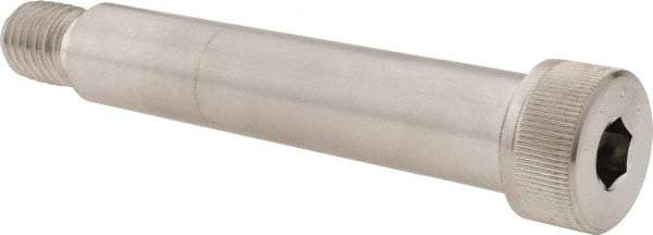 Made in USA - 3/4" Shoulder Diam x 3-3/4" Shoulder Length, 5/8-11 UNC, Hex Socket Shoulder Screw - 300, 18-8 Stainless Steel, Uncoated, 1/2" Head Height x 1" Head Diam - Industrial Tool & Supply